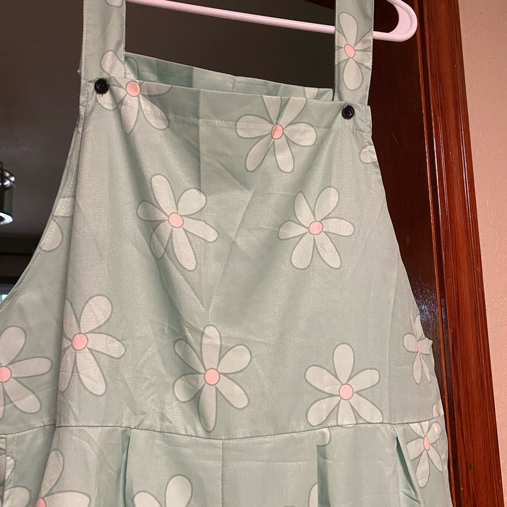 Floral Print Green Dress